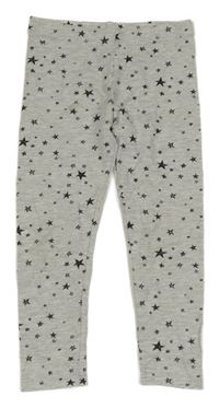 Svetlošedá -čierne legíny s hviezdami George