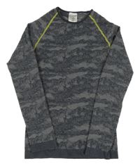 Šedomodré army funkčné tričko Active touch