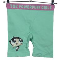 Dámske světlemátové rebrované elastické kraťasy s obrázkem - The Powerpuff girls