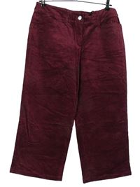 Dámske vínové menšestrové culottes nohavice Madeleine