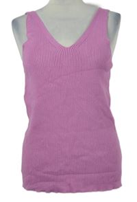 Dámsky ružový rebrovaný pletený top TU