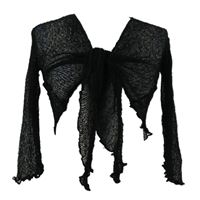 Dámské černé úpletové bolerko na zavazování Ikat 