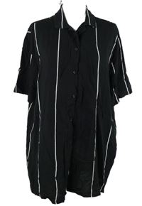 Dámská černá proužkovaná halenka Defacto 