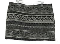 Dámská černo-bílá vzorovaná vlněná minisukně George 