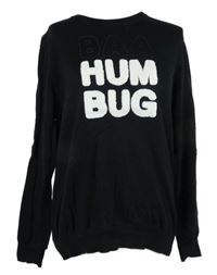 Dámsky čierny sveter s nápisom M&S