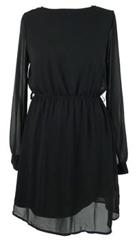 Dámské černé šifonové šaty Na-kd 