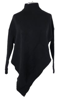 Dámsky čierny sveter s cípem a stojačikom River Island