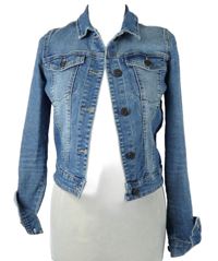 Dámská světlemodrá riflová crop bunda Noisy May 