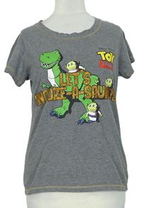 Dámske sivé tričko s potiskem Toy Story Disney + Love To Lounge