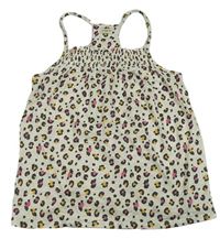 Biely top s leopardím vzorom F&F