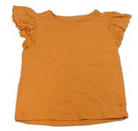 Oranžové tričko s čipkou Matalan
