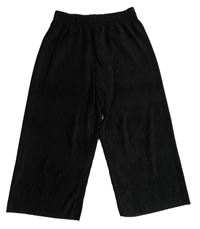 Čierne rebrované zamatové culottes nohavice St. Bernard