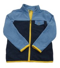 Modro-tmavomodrá fleecová prepínaci mikina zn. TCM