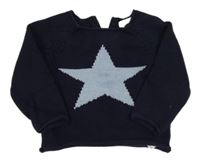 Tmavomodrý sveter s hviezdou Next