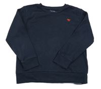 Tmavomodrá mikina s výšivkou Next