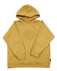 Horčicová mikina s výšivkou a kapucňou Timberland