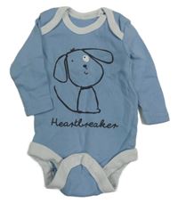 Modro-bílé body s pejskem Lupilu