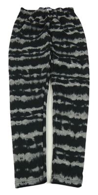 Čierno-sivé pruhované legíny