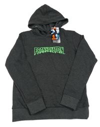 Nové - Černá mikina s nápisem a kapucí Jack & Jones