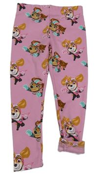 Růžové teplé legíny s Paw PAtrol Nickelodeon