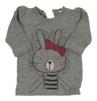 Šedé triko s králíčkem Name it