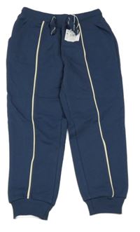 Nové - Tmavomodré tepláky s proužkem Sinsay