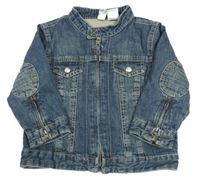 Tmavomodrá riflová podšitá bunda GAP