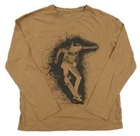 Hnědé triko se skateboardistou C&A