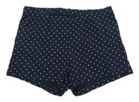Tmavomodré ľahké kraťasy s bodkami H&M
