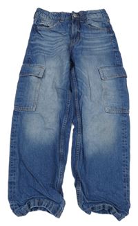 Modré podšité cargo rifle H&M