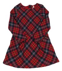 Červeno-modré kockované šaty Primark