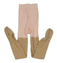 Růžovo-zlaté punčocháče H&M