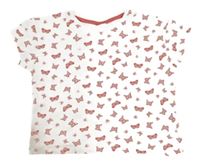 Biele tričko s motýly Kids