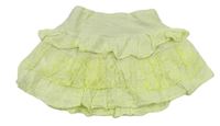Zelenkavé sukňa s čipkou