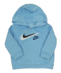 Světlemodrá mikina s kapucí Nike