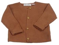 Skořicový propínací svetr Zara