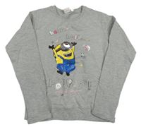 Šedá mikina s Mimoněm 