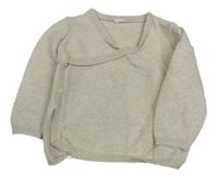 Svetlobéžový zavinovací sveter s 3D bodky