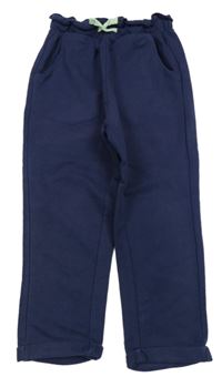 Tmavomodré paper bag tepláky 