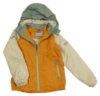 Oranžovo-béžová šusťáková jarní bunda s kapucí Impidimpi