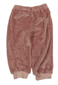 Ružové chlpaté nohavice Shein