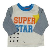 Bielo-pruhované tričko s nápisom Nutmeg