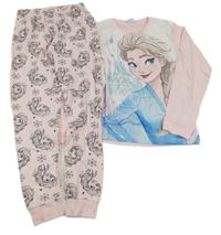 Světkerůžovo-biele pyžama s Elsou Disney