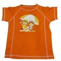 Oranžové UV tričko s obrázkem 