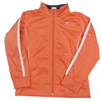 Korálová športová prepínaci mikina s pruhom Domyos