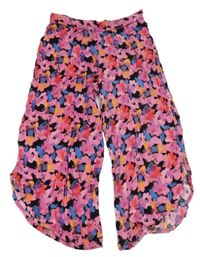 Farebné kvetované culottes nohavice Page one young