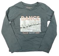 Sivé tričko s baletkami Primark