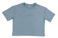 Svetlomodré športové crop tričko zn. H&M