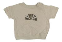 Béžová tepláková vesta s dúhou Next