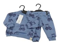 Nové - 2set - Modrá mikina s traktory + tepláky F&F